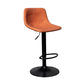 Adjustable Armless Swivel Leather Barstools Nordic Style Counter Stools Orange Black 1 Piece Clearhalo 'Bar Furniture' 'Bar Stools' 'bar_stools' 'furn' 'furn_bar_stools' 'furniture_bar_stools' 'Kitchen & Dining Furniture' 'kitchen&dining_furn' 'kitchen' 'kitchen_furn' Furniture' 4212009