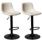 Adjustable Armless Swivel Leather Barstools Nordic Style Counter Stools White Black 2 Piece Set Clearhalo 'Bar Furniture' 'Bar Stools' 'bar_stools' 'furn' 'furn_bar_stools' 'furniture_bar_stools' 'Kitchen & Dining Furniture' 'kitchen&dining_furn' 'kitchen' 'kitchen_furn' Furniture' 4212017