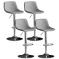 Adjustable Armless Swivel Leather Barstools Nordic Style Counter Stools Grey Silver 4 Piece Set Clearhalo 'Bar Furniture' 'Bar Stools' 'bar_stools' 'furn' 'furn_bar_stools' 'furniture_bar_stools' 'Kitchen & Dining Furniture' 'kitchen&dining_furn' 'kitchen' 'kitchen_furn' Furniture' 4212026
