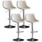 Adjustable Armless Swivel Leather Barstools Nordic Style Counter Stools White Silver 4 Piece Set Clearhalo 'Bar Furniture' 'Bar Stools' 'bar_stools' 'furn' 'furn_bar_stools' 'furniture_bar_stools' 'Kitchen & Dining Furniture' 'kitchen&dining_furn' 'kitchen' 'kitchen_furn' Furniture' 4212027