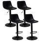 Adjustable Armless Swivel Leather Barstools Nordic Style Counter Stools Black Black 4 Piece Set Clearhalo 'Bar Furniture' 'Bar Stools' 'bar_stools' 'furn' 'furn_bar_stools' 'furniture_bar_stools' 'Kitchen & Dining Furniture' 'kitchen&dining_furn' 'kitchen' 'kitchen_furn' Furniture' 4212028