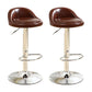 Modern Rotatable Liftable Counter Stool Iron Household Bar Stool with Cushion Brown 2 Piece Set Clearhalo 'Bar Furniture' 'Bar Stools' 'bar_stools' 'furn' 'furn_bar_stools' 'furniture_bar_stools' 'Kitchen & Dining Furniture' 'kitchen&dining_furn' 'kitchen' 'kitchen_furn' Furniture' 4212061