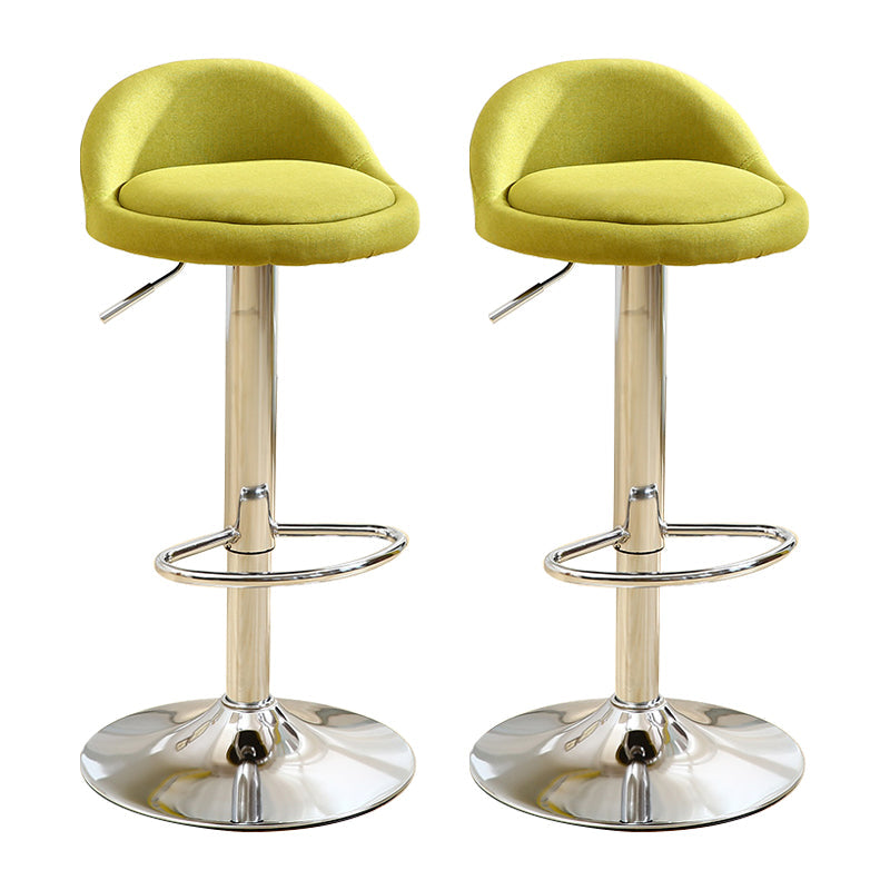 Modern Rotatable Liftable Counter Stool Iron Household Bar Stool with Cushion Green 2 Piece Set Clearhalo 'Bar Furniture' 'Bar Stools' 'bar_stools' 'furn' 'furn_bar_stools' 'furniture_bar_stools' 'Kitchen & Dining Furniture' 'kitchen&dining_furn' 'kitchen' 'kitchen_furn' Furniture' 4212066