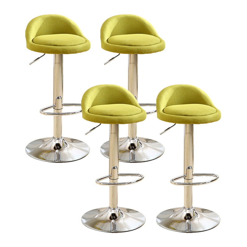 Modern Rotatable Liftable Counter Stool Iron Household Bar Stool with Cushion Green 4 Piece Set Clearhalo 'Bar Furniture' 'Bar Stools' 'bar_stools' 'furn' 'furn_bar_stools' 'furniture_bar_stools' 'Kitchen & Dining Furniture' 'kitchen&dining_furn' 'kitchen' 'kitchen_furn' Furniture' 4212067