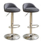 Modern Rotatable Liftable Counter Stool Iron Household Bar Stool with Cushion Grey 2 Piece Set Clearhalo 'Bar Furniture' 'Bar Stools' 'bar_stools' 'furn' 'furn_bar_stools' 'furniture_bar_stools' 'Kitchen & Dining Furniture' 'kitchen&dining_furn' 'kitchen' 'kitchen_furn' Furniture' 4212069