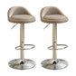 Modern Rotatable Liftable Counter Stool Iron Household Bar Stool with Cushion Khaki 2 Piece Set Clearhalo 'Bar Furniture' 'Bar Stools' 'bar_stools' 'furn' 'furn_bar_stools' 'furniture_bar_stools' 'Kitchen & Dining Furniture' 'kitchen&dining_furn' 'kitchen' 'kitchen_furn' Furniture' 4212075