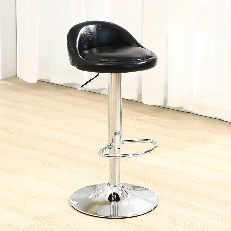Modern Rotatable Liftable Counter Stool Iron Household Bar Stool with Cushion Black 1 Piece Clearhalo 'Bar Furniture' 'Bar Stools' 'bar_stools' 'furn' 'furn_bar_stools' 'furniture_bar_stools' 'Kitchen & Dining Furniture' 'kitchen&dining_furn' 'kitchen' 'kitchen_furn' Furniture' 4212080