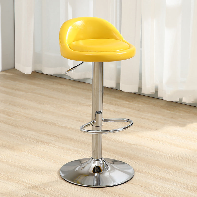 Modern Rotatable Liftable Counter Stool Iron Household Bar Stool with Cushion Yellow 1 Piece Clearhalo 'Bar Furniture' 'Bar Stools' 'bar_stools' 'furn' 'furn_bar_stools' 'furniture_bar_stools' 'Kitchen & Dining Furniture' 'kitchen&dining_furn' 'kitchen' 'kitchen_furn' Furniture' 4212083