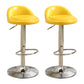 Modern Rotatable Liftable Counter Stool Iron Household Bar Stool with Cushion Yellow 2 Piece Set Clearhalo 'Bar Furniture' 'Bar Stools' 'bar_stools' 'furn' 'furn_bar_stools' 'furniture_bar_stools' 'Kitchen & Dining Furniture' 'kitchen&dining_furn' 'kitchen' 'kitchen_furn' Furniture' 4212084