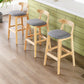 Modern Armless Counter Stool Wood Household Bar Stool with Pedal and Cushion Clearhalo 'Bar Furniture' 'Bar Stools' 'bar_stools' 'furn' 'furn_bar_stools' 'furniture_bar_stools' 'Kitchen & Dining Furniture' 'kitchen&dining_furn' 'kitchen' 'kitchen_furn' Furniture' 4212089