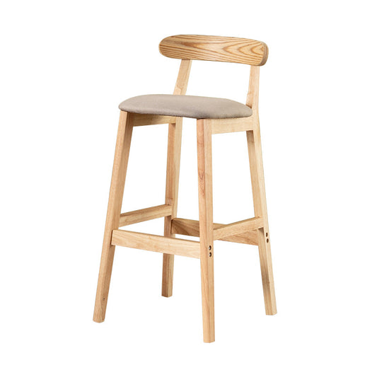 Modern Armless Counter Stool Wood Household Bar Stool with Pedal and Cushion Clearhalo 'Bar Furniture' 'Bar Stools' 'bar_stools' 'furn' 'furn_bar_stools' 'furniture_bar_stools' 'Kitchen & Dining Furniture' 'kitchen&dining_furn' 'kitchen' 'kitchen_furn' Furniture' 4212096