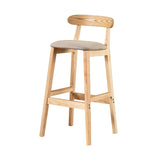 Modern Armless Counter Stool Wood Household Bar Stool with Pedal and Cushion Clearhalo 'Bar Furniture' 'Bar Stools' 'bar_stools' 'furn' 'furn_bar_stools' 'furniture_bar_stools' 'Kitchen & Dining Furniture' 'kitchen&dining_furn' 'kitchen' 'kitchen_furn' Furniture' 4212096