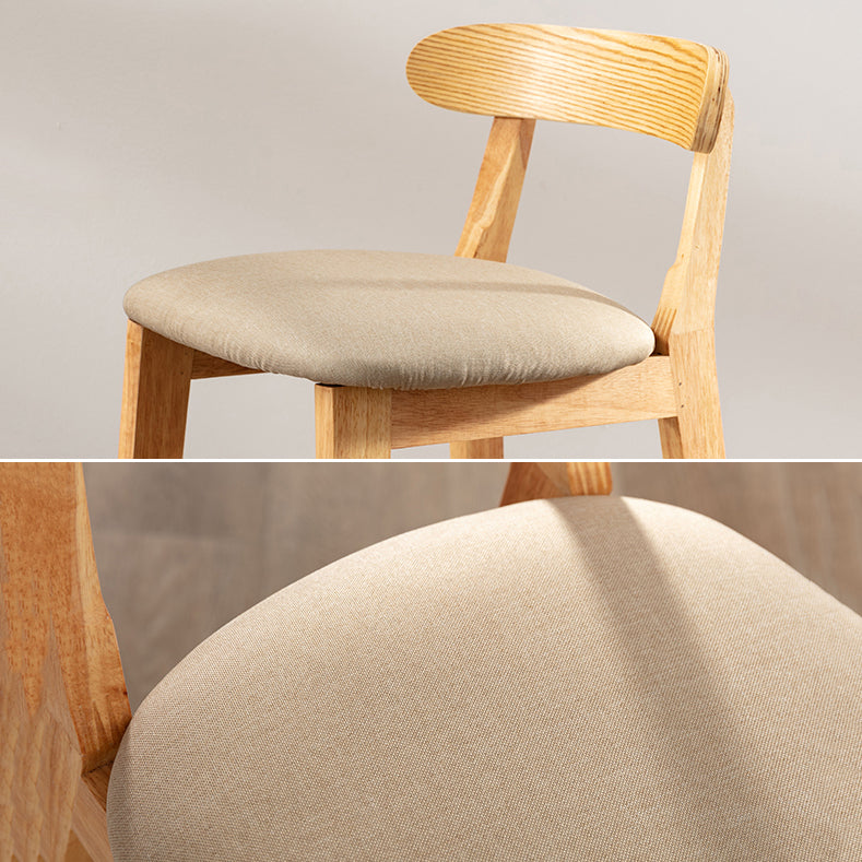 Modern Armless Counter Stool Wood Household Bar Stool with Pedal and Cushion Clearhalo 'Bar Furniture' 'Bar Stools' 'bar_stools' 'furn' 'furn_bar_stools' 'furniture_bar_stools' 'Kitchen & Dining Furniture' 'kitchen&dining_furn' 'kitchen' 'kitchen_furn' Furniture' 4212097