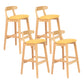 Modern Armless Counter Stool Wood Household Bar Stool with Pedal and Cushion Yellow Natural 4 Piece Set Clearhalo 'Bar Furniture' 'Bar Stools' 'bar_stools' 'furn' 'furn_bar_stools' 'furniture_bar_stools' 'Kitchen & Dining Furniture' 'kitchen&dining_furn' 'kitchen' 'kitchen_furn' Furniture' 4212098