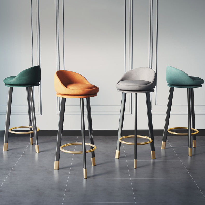 Modern Armless Counter Stool Wood Household Bar Stool with Cushion and Pedal Clearhalo 'Bar Furniture' 'Bar Stools' 'bar_stools' 'furn' 'furn_bar_stools' 'furniture_bar_stools' 'Kitchen & Dining Furniture' 'kitchen&dining_furn' 'kitchen' 'kitchen_furn' Furniture' 4212193