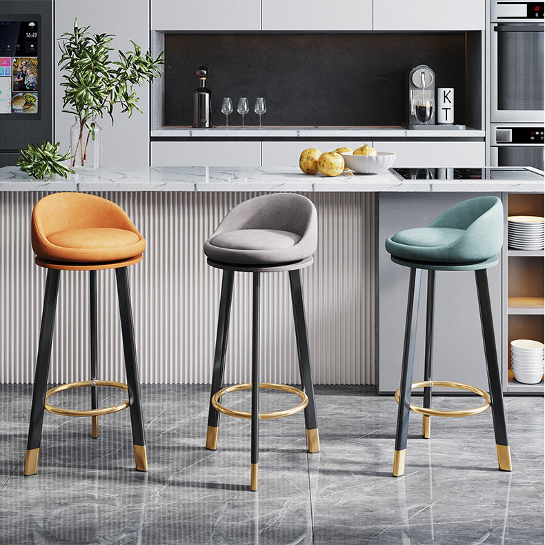 Modern Armless Counter Stool Wood Household Bar Stool with Cushion and Pedal Clearhalo 'Bar Furniture' 'Bar Stools' 'bar_stools' 'furn' 'furn_bar_stools' 'furniture_bar_stools' 'Kitchen & Dining Furniture' 'kitchen&dining_furn' 'kitchen' 'kitchen_furn' Furniture' 4212195