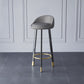 Modern Armless Counter Stool Wood Household Bar Stool with Cushion and Pedal Dark Gray Clearhalo 'Bar Furniture' 'Bar Stools' 'bar_stools' 'furn' 'furn_bar_stools' 'furniture_bar_stools' 'Kitchen & Dining Furniture' 'kitchen&dining_furn' 'kitchen' 'kitchen_furn' Furniture' 4212197