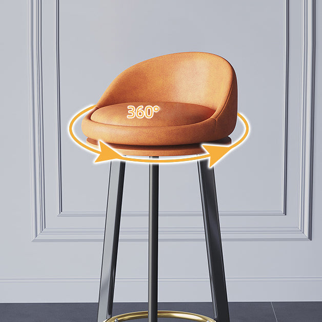 Modern Armless Counter Stool Wood Household Bar Stool with Cushion and Pedal Clearhalo 'Bar Furniture' 'Bar Stools' 'bar_stools' 'furn' 'furn_bar_stools' 'furniture_bar_stools' 'Kitchen & Dining Furniture' 'kitchen&dining_furn' 'kitchen' 'kitchen_furn' Furniture' 4212199