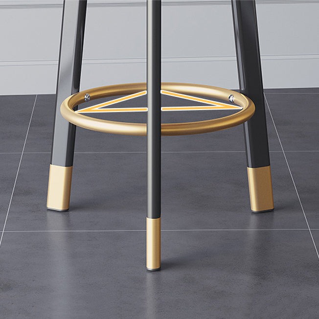 Modern Armless Counter Stool Wood Household Bar Stool with Cushion and Pedal Clearhalo 'Bar Furniture' 'Bar Stools' 'bar_stools' 'furn' 'furn_bar_stools' 'furniture_bar_stools' 'Kitchen & Dining Furniture' 'kitchen&dining_furn' 'kitchen' 'kitchen_furn' Furniture' 4212206