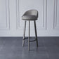 Modern Armless Counter Stool Wood Household Bar Stool with Cushion and Pedal Dark Gray-White Clearhalo 'Bar Furniture' 'Bar Stools' 'bar_stools' 'furn' 'furn_bar_stools' 'furniture_bar_stools' 'Kitchen & Dining Furniture' 'kitchen&dining_furn' 'kitchen' 'kitchen_furn' Furniture' 4212212