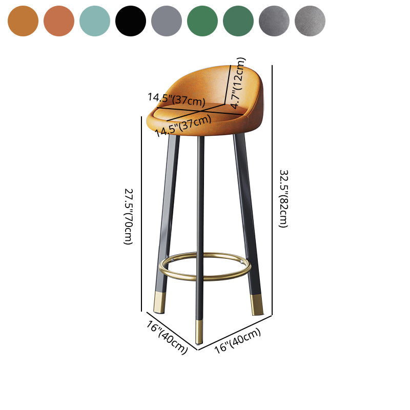 Modern Armless Counter Stool Wood Household Bar Stool with Cushion and Pedal Clearhalo 'Bar Furniture' 'Bar Stools' 'bar_stools' 'furn' 'furn_bar_stools' 'furniture_bar_stools' 'Kitchen & Dining Furniture' 'kitchen&dining_furn' 'kitchen' 'kitchen_furn' Furniture' 4212213
