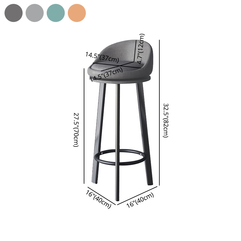 Modern Armless Counter Stool Wood Household Bar Stool with Cushion and Pedal Clearhalo 'Bar Furniture' 'Bar Stools' 'bar_stools' 'furn' 'furn_bar_stools' 'furniture_bar_stools' 'Kitchen & Dining Furniture' 'kitchen&dining_furn' 'kitchen' 'kitchen_furn' Furniture' 4212214