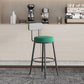 Black Metal Nordic Barstool Low Back Indoor Tall Stool with Upholstered Seat Clearhalo 'Bar Furniture' 'Bar Stools' 'bar_stools' 'furn' 'furn_bar_stools' 'furniture_bar_stools' 'Kitchen & Dining Furniture' 'kitchen&dining_furn' 'kitchen' 'kitchen_furn' Furniture' 4212256
