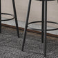 Black Metal Nordic Barstool Low Back Indoor Tall Stool with Upholstered Seat Clearhalo 'Bar Furniture' 'Bar Stools' 'bar_stools' 'furn' 'furn_bar_stools' 'furniture_bar_stools' 'Kitchen & Dining Furniture' 'kitchen&dining_furn' 'kitchen' 'kitchen_furn' Furniture' 4212262