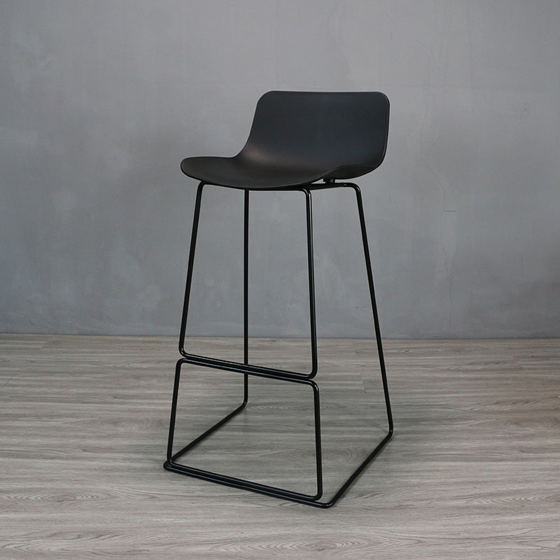 Industrial Style Barstool Metal and Plastic Bar Stool for Dinning Room Clearhalo 'Bar Furniture' 'Bar Stools' 'bar_stools' 'furn' 'furn_bar_stools' 'furniture_bar_stools' 'Kitchen & Dining Furniture' 'kitchen&dining_furn' 'kitchen' 'kitchen_furn' Furniture' 4212278