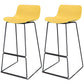 Industrial Style Barstool Metal and Plastic Bar Stool for Dinning Room Yellow Black 2 Piece Set Clearhalo 'Bar Furniture' 'Bar Stools' 'bar_stools' 'furn' 'furn_bar_stools' 'furniture_bar_stools' 'Kitchen & Dining Furniture' 'kitchen&dining_furn' 'kitchen' 'kitchen_furn' Furniture' 4212280
