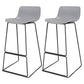 Industrial Style Barstool Metal and Plastic Bar Stool for Dinning Room Grey Black 2 Piece Set Clearhalo 'Bar Furniture' 'Bar Stools' 'bar_stools' 'furn' 'furn_bar_stools' 'furniture_bar_stools' 'Kitchen & Dining Furniture' 'kitchen&dining_furn' 'kitchen' 'kitchen_furn' Furniture' 4212282