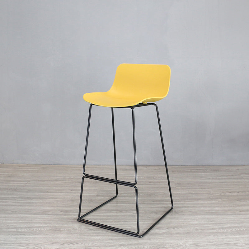 Industrial Style Barstool Metal and Plastic Bar Stool for Dinning Room Clearhalo 'Bar Furniture' 'Bar Stools' 'bar_stools' 'furn' 'furn_bar_stools' 'furniture_bar_stools' 'Kitchen & Dining Furniture' 'kitchen&dining_furn' 'kitchen' 'kitchen_furn' Furniture' 4212284