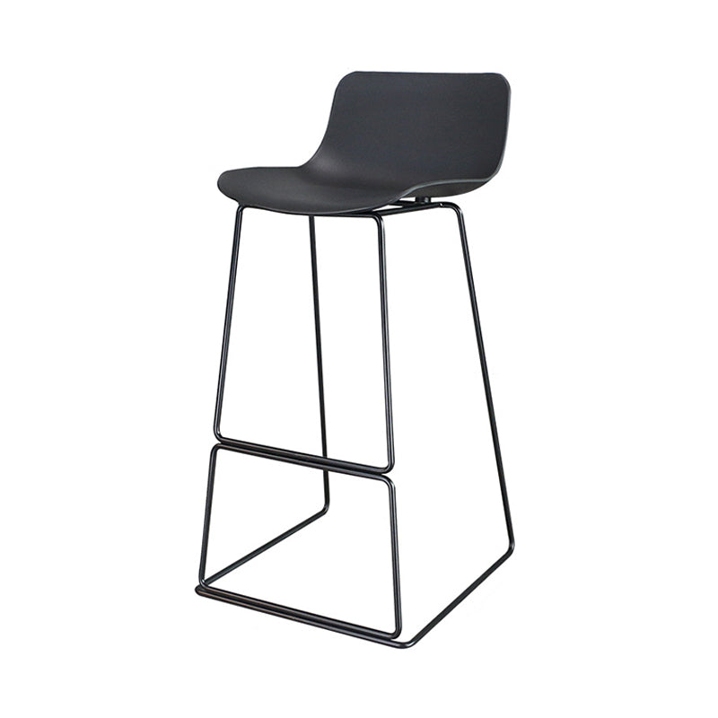 Industrial Style Barstool Metal and Plastic Bar Stool for Dinning Room Clearhalo 'Bar Furniture' 'Bar Stools' 'bar_stools' 'furn' 'furn_bar_stools' 'furniture_bar_stools' 'Kitchen & Dining Furniture' 'kitchen&dining_furn' 'kitchen' 'kitchen_furn' Furniture' 4212286
