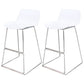 Industrial Style Barstool Metal and Plastic Bar Stool for Dinning Room White Silver 2 Piece Set Clearhalo 'Bar Furniture' 'Bar Stools' 'bar_stools' 'furn' 'furn_bar_stools' 'furniture_bar_stools' 'Kitchen & Dining Furniture' 'kitchen&dining_furn' 'kitchen' 'kitchen_furn' Furniture' 4212292
