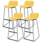 Industrial Style Barstool Metal and Plastic Bar Stool for Dinning Room Yellow Black 4 Piece Set Clearhalo 'Bar Furniture' 'Bar Stools' 'bar_stools' 'furn' 'furn_bar_stools' 'furniture_bar_stools' 'Kitchen & Dining Furniture' 'kitchen&dining_furn' 'kitchen' 'kitchen_furn' Furniture' 4212296