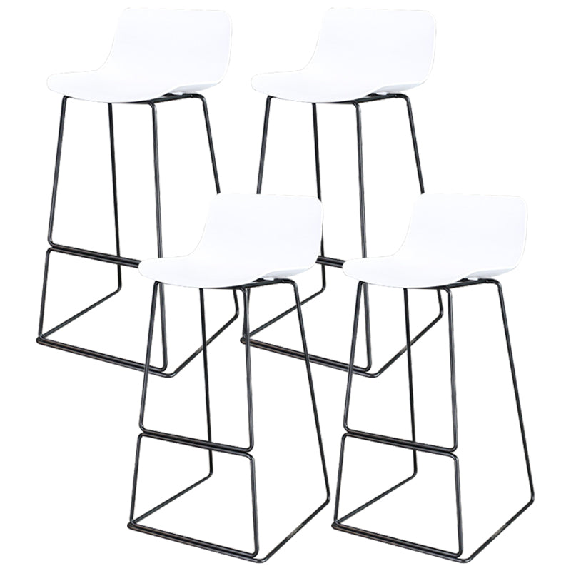 Industrial Style Barstool Metal and Plastic Bar Stool for Dinning Room White Black 4 Piece Set Clearhalo 'Bar Furniture' 'Bar Stools' 'bar_stools' 'furn' 'furn_bar_stools' 'furniture_bar_stools' 'Kitchen & Dining Furniture' 'kitchen&dining_furn' 'kitchen' 'kitchen_furn' Furniture' 4212300