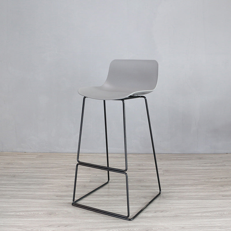 Industrial Style Barstool Metal and Plastic Bar Stool for Dinning Room Clearhalo 'Bar Furniture' 'Bar Stools' 'bar_stools' 'furn' 'furn_bar_stools' 'furniture_bar_stools' 'Kitchen & Dining Furniture' 'kitchen&dining_furn' 'kitchen' 'kitchen_furn' Furniture' 4212301