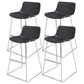 Industrial Style Barstool Metal and Plastic Bar Stool for Dinning Room Black Silver 4 Piece Set Clearhalo 'Bar Furniture' 'Bar Stools' 'bar_stools' 'furn' 'furn_bar_stools' 'furniture_bar_stools' 'Kitchen & Dining Furniture' 'kitchen&dining_furn' 'kitchen' 'kitchen_furn' Furniture' 4212305