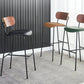Scandinavian Black Iron Counter Stools Wood Low Back Bar Stools (Set of 2) Clearhalo 'Bar Furniture' 'Bar Stools' 'bar_stools' 'furn' 'furn_bar_stools' 'furniture_bar_stools' 'Kitchen & Dining Furniture' 'kitchen&dining_furn' 'kitchen' 'kitchen_furn' Furniture' 4212367