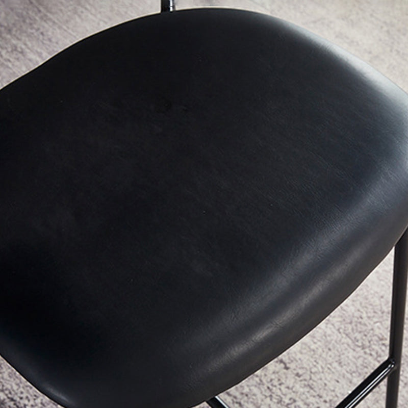Scandinavian Black Iron Counter Stools Wood Low Back Bar Stools (Set of 2) Clearhalo 'Bar Furniture' 'Bar Stools' 'bar_stools' 'furn' 'furn_bar_stools' 'furniture_bar_stools' 'Kitchen & Dining Furniture' 'kitchen&dining_furn' 'kitchen' 'kitchen_furn' Furniture' 4212377