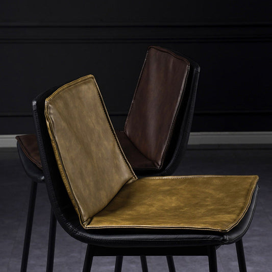 Scandinavian Leather Counter Stools Low Back Bar Stools with Square Seat (Set of 2) Clearhalo 'Bar Furniture' 'Bar Stools' 'bar_stools' 'furn' 'furn_bar_stools' 'furniture_bar_stools' 'Kitchen & Dining Furniture' 'kitchen&dining_furn' 'kitchen' 'kitchen_furn' Furniture' 4212391