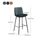 Scandinavian Leather Counter Stools Low Back Bar Stools with Square Seat (Set of 2) Clearhalo 'Bar Furniture' 'Bar Stools' 'bar_stools' 'furn' 'furn_bar_stools' 'furniture_bar_stools' 'Kitchen & Dining Furniture' 'kitchen&dining_furn' 'kitchen' 'kitchen_furn' Furniture' 4212397
