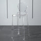 Nordic Style 30-inch Barstool Transparent Plastic Backrest Bar Stool for Dining Room Clear 1 Piece Clearhalo 'Bar Furniture' 'Bar Stools' 'bar_stools' 'furn' 'furn_bar_stools' 'furniture_bar_stools' 'Kitchen & Dining Furniture' 'kitchen&dining_furn' 'kitchen' 'kitchen_furn' Furniture' 4212400