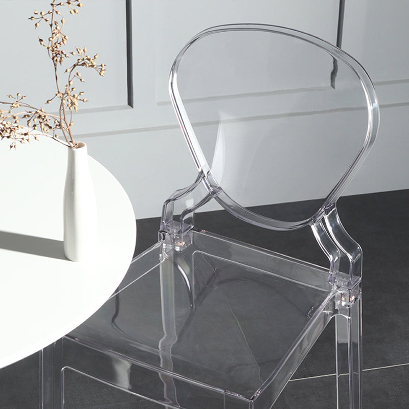Nordic Style 30-inch Barstool Transparent Plastic Backrest Bar Stool for Dining Room Clearhalo 'Bar Furniture' 'Bar Stools' 'bar_stools' 'furn' 'furn_bar_stools' 'furniture_bar_stools' 'Kitchen & Dining Furniture' 'kitchen&dining_furn' 'kitchen' 'kitchen_furn' Furniture' 4212405