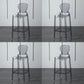 Nordic Style 30-inch Barstool Transparent Plastic Backrest Bar Stool for Dining Room Grey 4 Piece Set Clearhalo 'Bar Furniture' 'Bar Stools' 'bar_stools' 'furn' 'furn_bar_stools' 'furniture_bar_stools' 'Kitchen & Dining Furniture' 'kitchen&dining_furn' 'kitchen' 'kitchen_furn' Furniture' 4212408