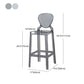 Nordic Style 30-inch Barstool Transparent Plastic Backrest Bar Stool for Dining Room Clearhalo 'Bar Furniture' 'Bar Stools' 'bar_stools' 'furn' 'furn_bar_stools' 'furniture_bar_stools' 'Kitchen & Dining Furniture' 'kitchen&dining_furn' 'kitchen' 'kitchen_furn' Furniture' 4212412