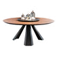 Solid Wood Dining Table Contemporary Dining Site Table with Tripod Base Brown Clearhalo ' dining_table' 'Dining Tables & Seating' 'Dining Tables' 'Furniture' 'furniture_dining_table' 'Kitchen & Dining Furniture' 'kitchen&dining_furn' 'kitchen' 'kitchen_dining_table' 4212414