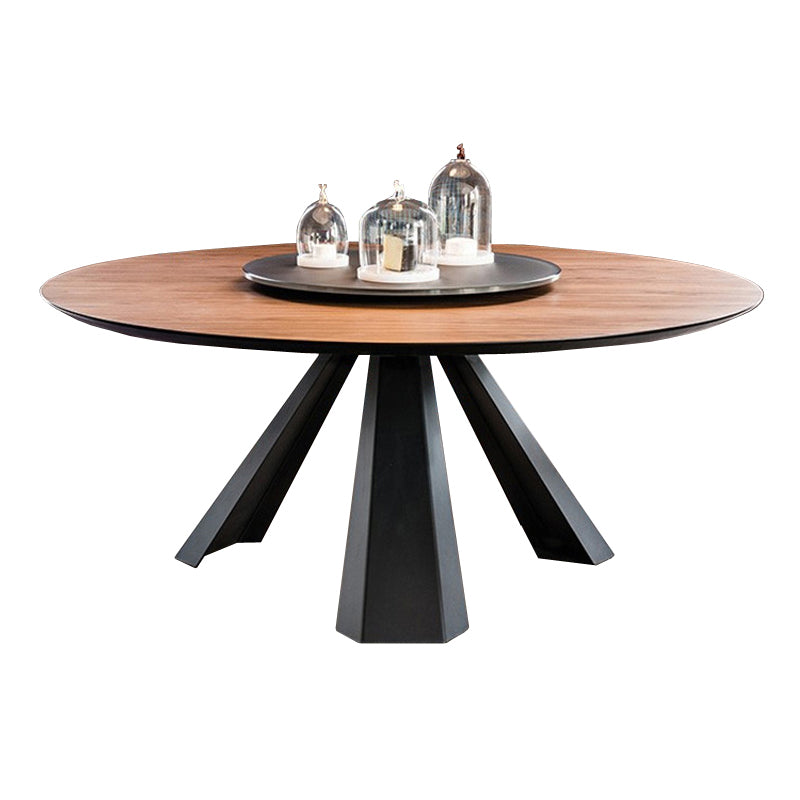 Solid Wood Dining Table Contemporary Dining Site Table with Tripod Base Brown Clearhalo ' dining_table' 'Dining Tables & Seating' 'Dining Tables' 'Furniture' 'furniture_dining_table' 'Kitchen & Dining Furniture' 'kitchen&dining_furn' 'kitchen' 'kitchen_dining_table' 4212414