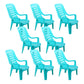 Modern Indoor Plastic Dining Arm Chairs Stackable Ladder Back Dining Armchairs Green 8 Piece Set Clearhalo ' kitchen&dining_furn' 'Dining Chairs' 'Dining Tables & Seating' 'dining_chair' 'furn' 'furn_dining_chair' 'Furniture' 'furniture_dining_chair' 'Kitchen & Dining Furniture' 'kitchen' 4236957