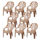 Modern Plastic Dining Arm Chairs Indoor Stackable Windsor Dining Armchair Khaki 8 Piece Set Clearhalo ' kitchen&dining_furn' 'Dining Chairs' 'Dining Tables & Seating' 'dining_chair' 'furn' 'furn_dining_chair' 'Furniture' 'furniture_dining_chair' 'Kitchen & Dining Furniture' 'kitchen' 4236986